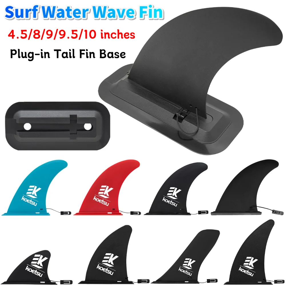Stand Up Paddle Leash - スライドインサーフボードフィン 取り外し可能なサーフプレート スタンドアップパドルボードスタビライザー レーシングフィン ウォータースポーツ サーフィンボードアクセサリー