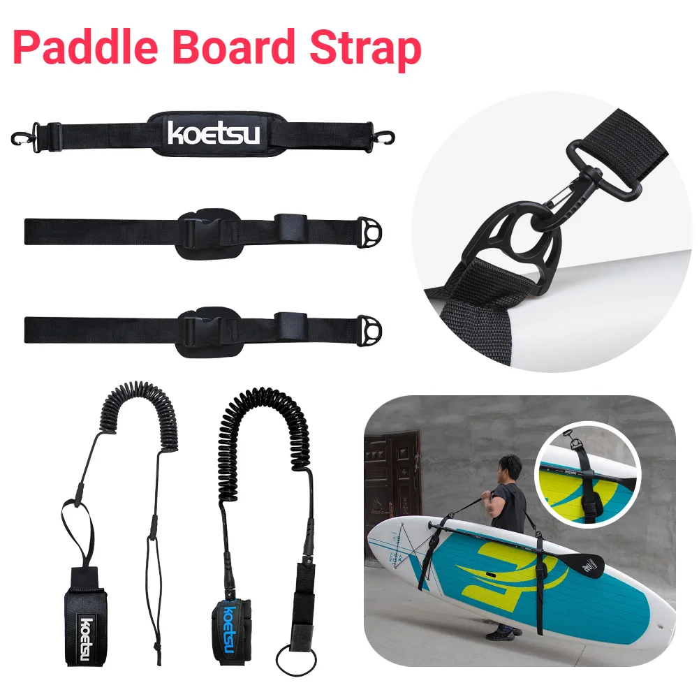 Stand Up Paddle Leash - サーフボードショルダーストラップ調節可能なスタンドアップサーフパドルボードキャリアアクセサリーポータブルパドルボードキャリースリング