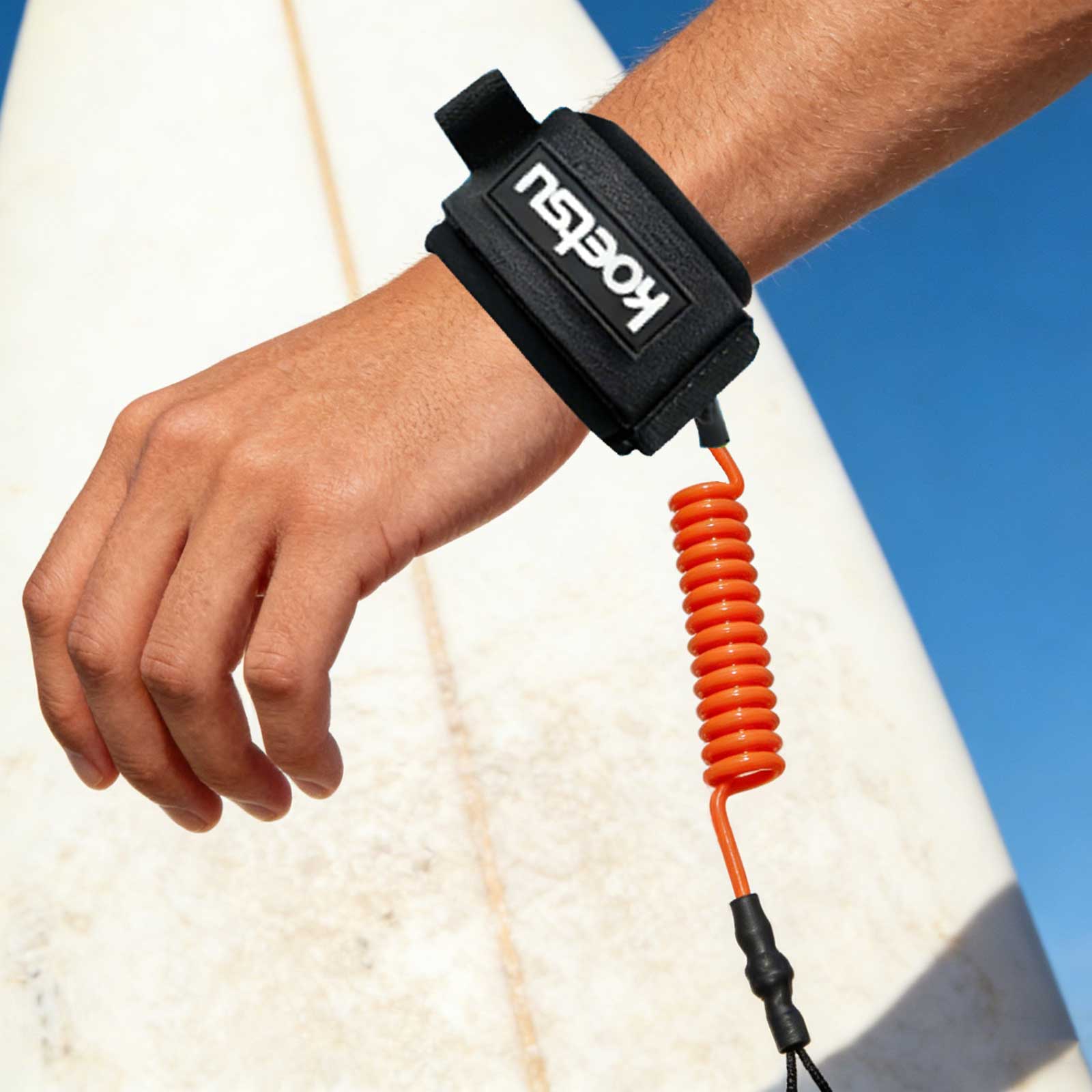 コイル状ボディーボーディングリーシュ TPU素材 強力なコー - Stand Up Paddle Leash のレビューと価格